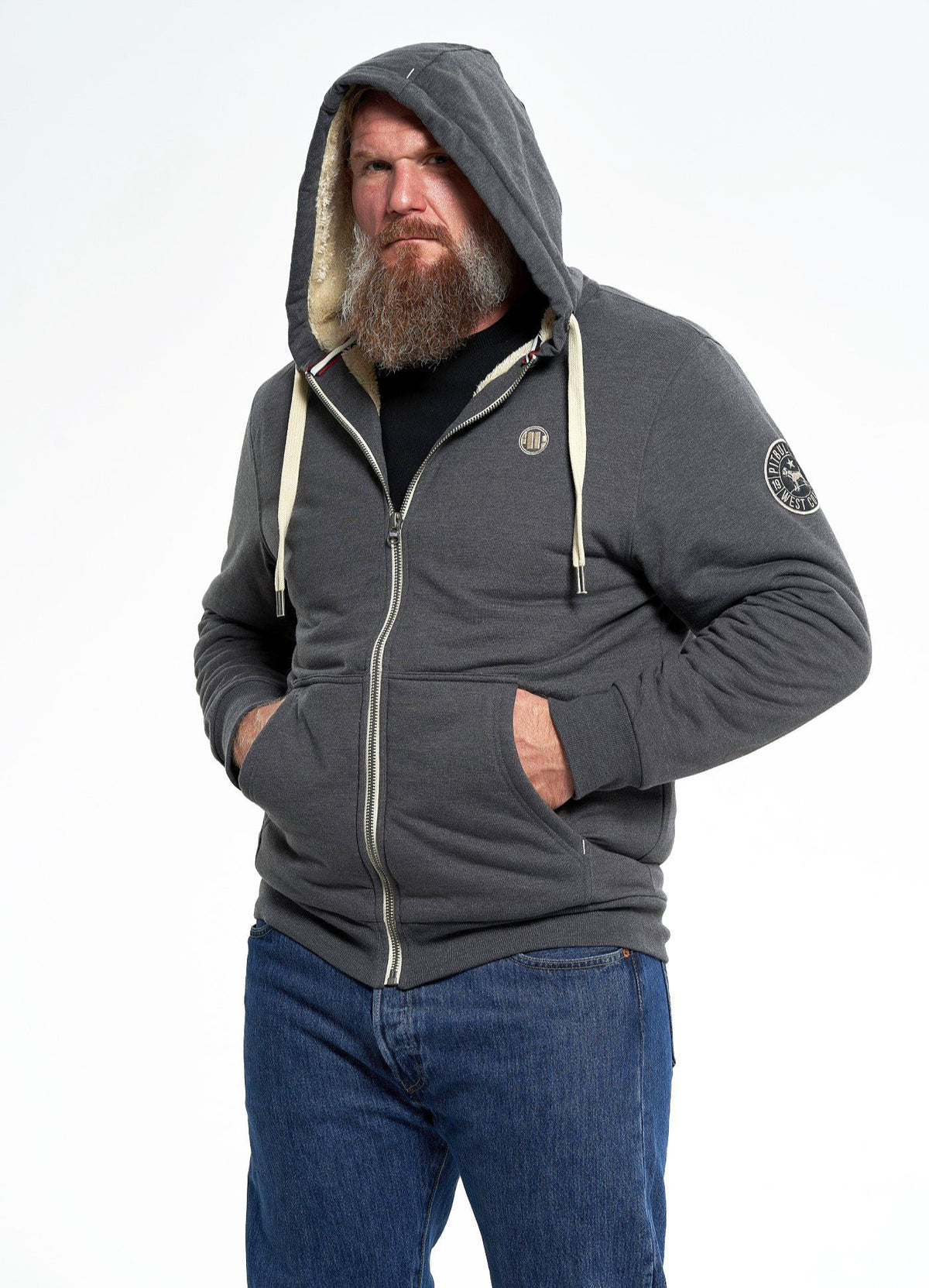 Hooded Zip Sherpa Ruffin