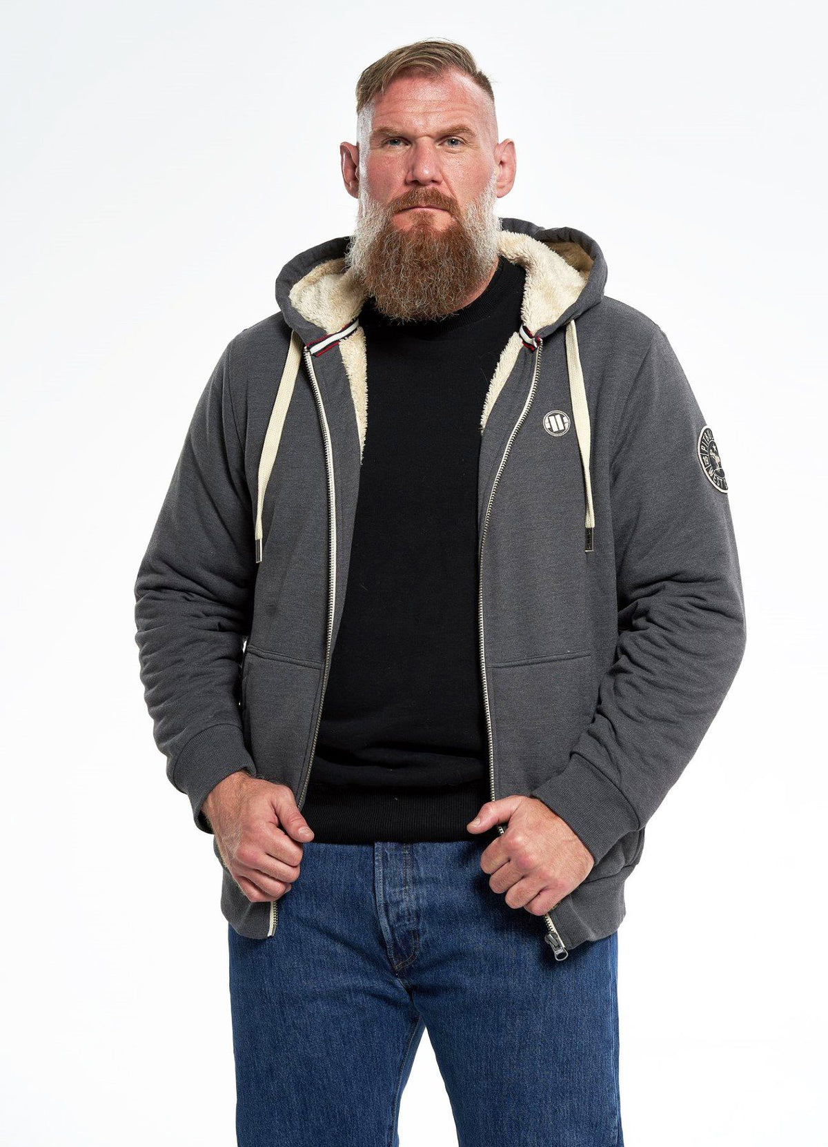 Hooded Zip Sherpa Ruffin