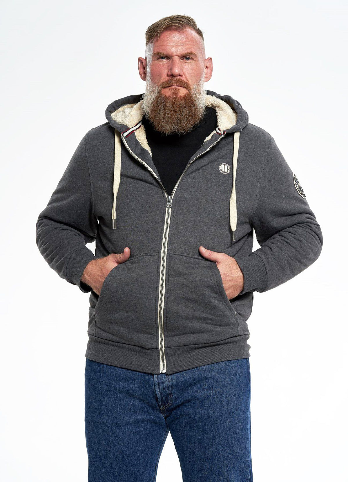 Hooded Zip Sherpa Ruffin