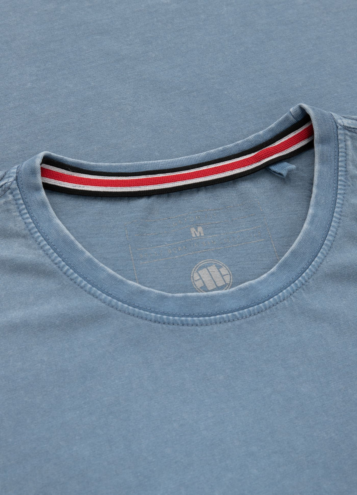 T-Shirt Denim Washed Circle Dog Pocket