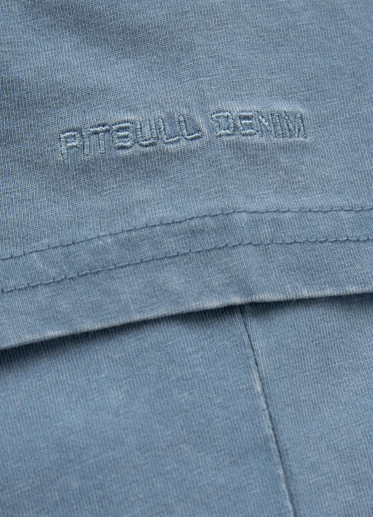 T-Shirt Denim Washed Circle Dog Pocket