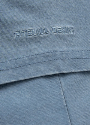 T-Shirt Denim Washed Circle Dog Pocket