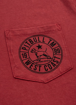 T-Shirt Denim Washed Circle Dog Pocket
