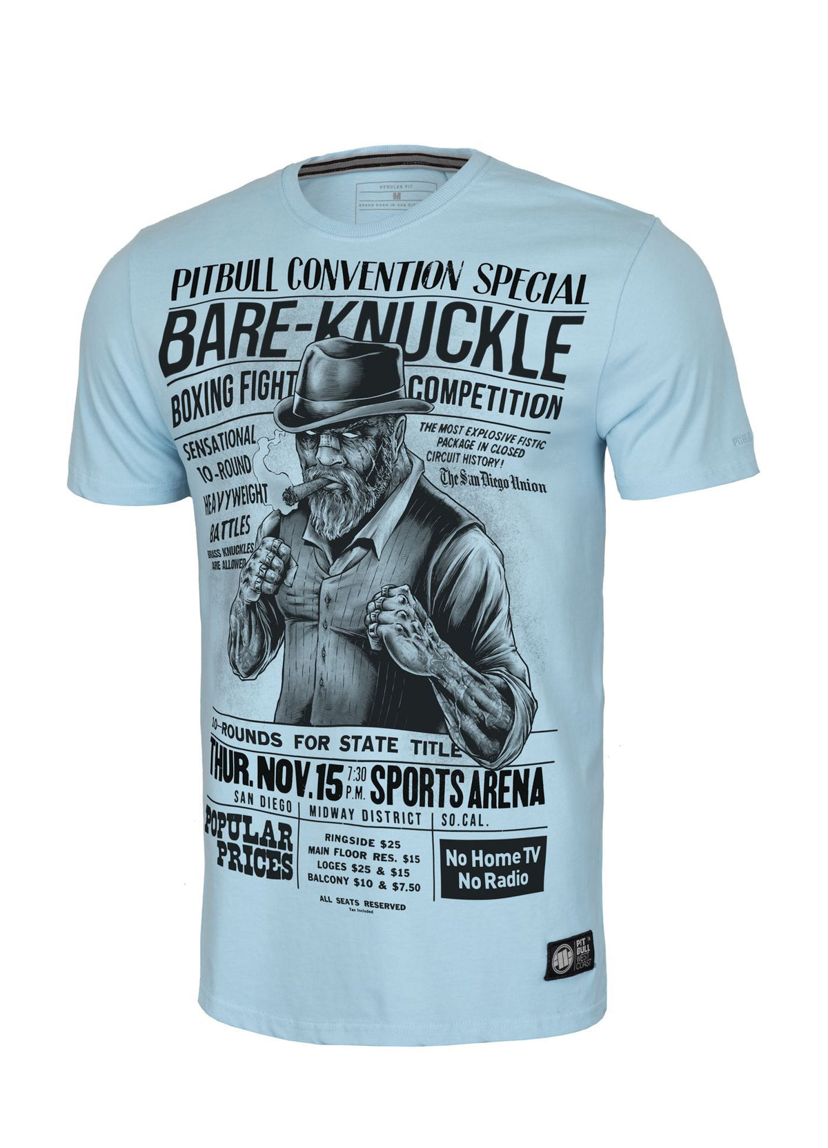 T-shirt Garment Washed Bare-Knuckle