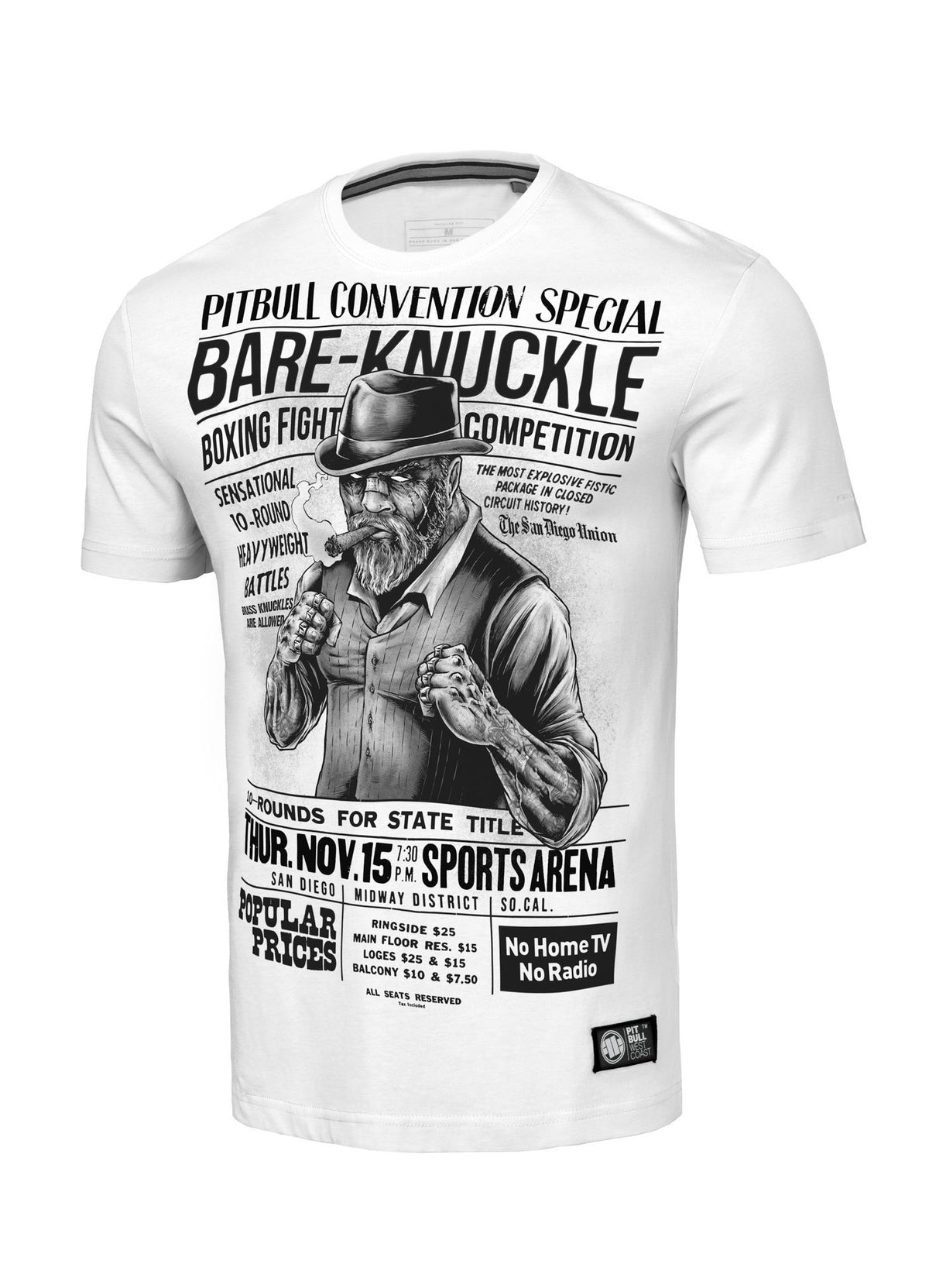 T-shirt Garment Washed Bare-Knuckle