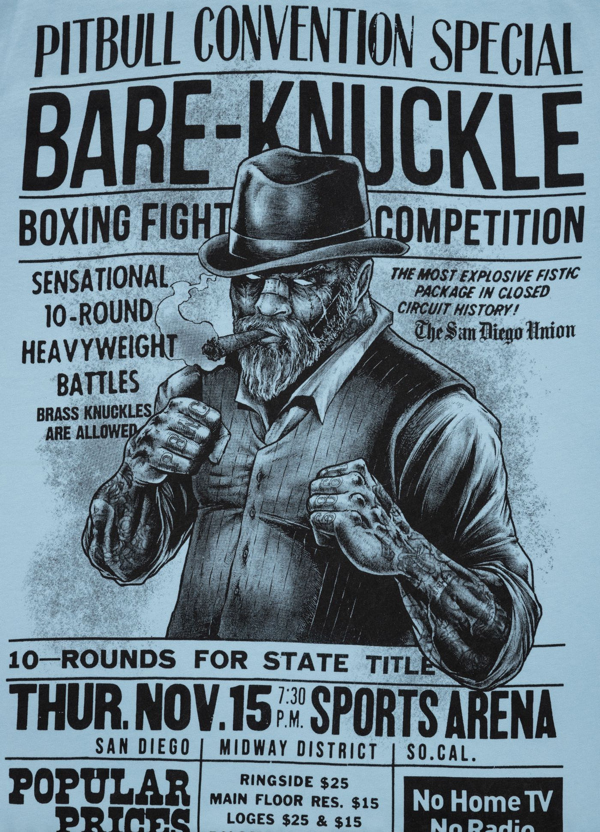 T-shirt Garment Washed Bare-Knuckle