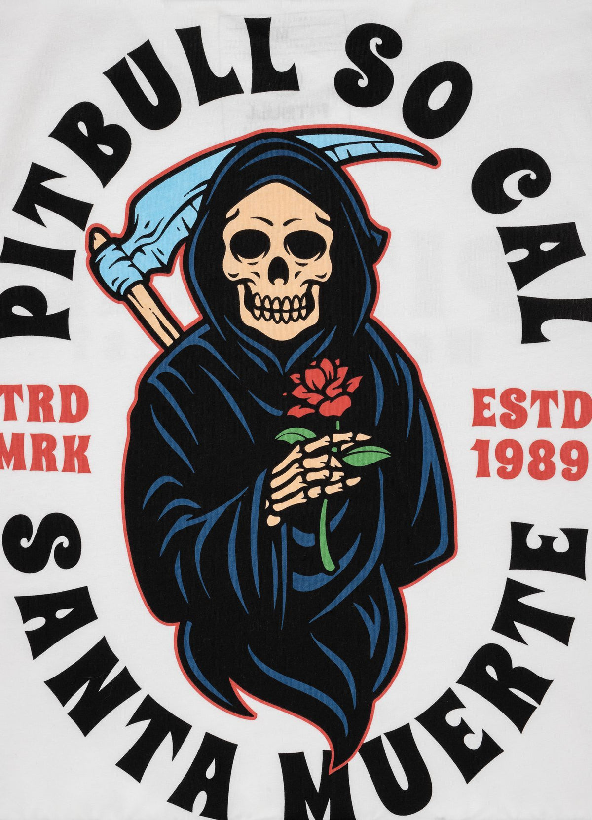 T-Shirt Garment Washed Santa Muerte - Pitbull.eu