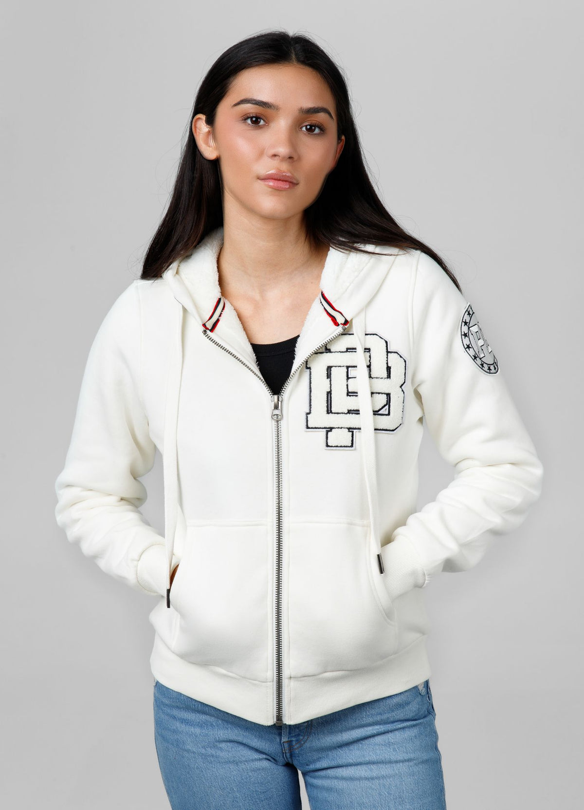 Women's zip-up hoodie Sherpa Ruffina