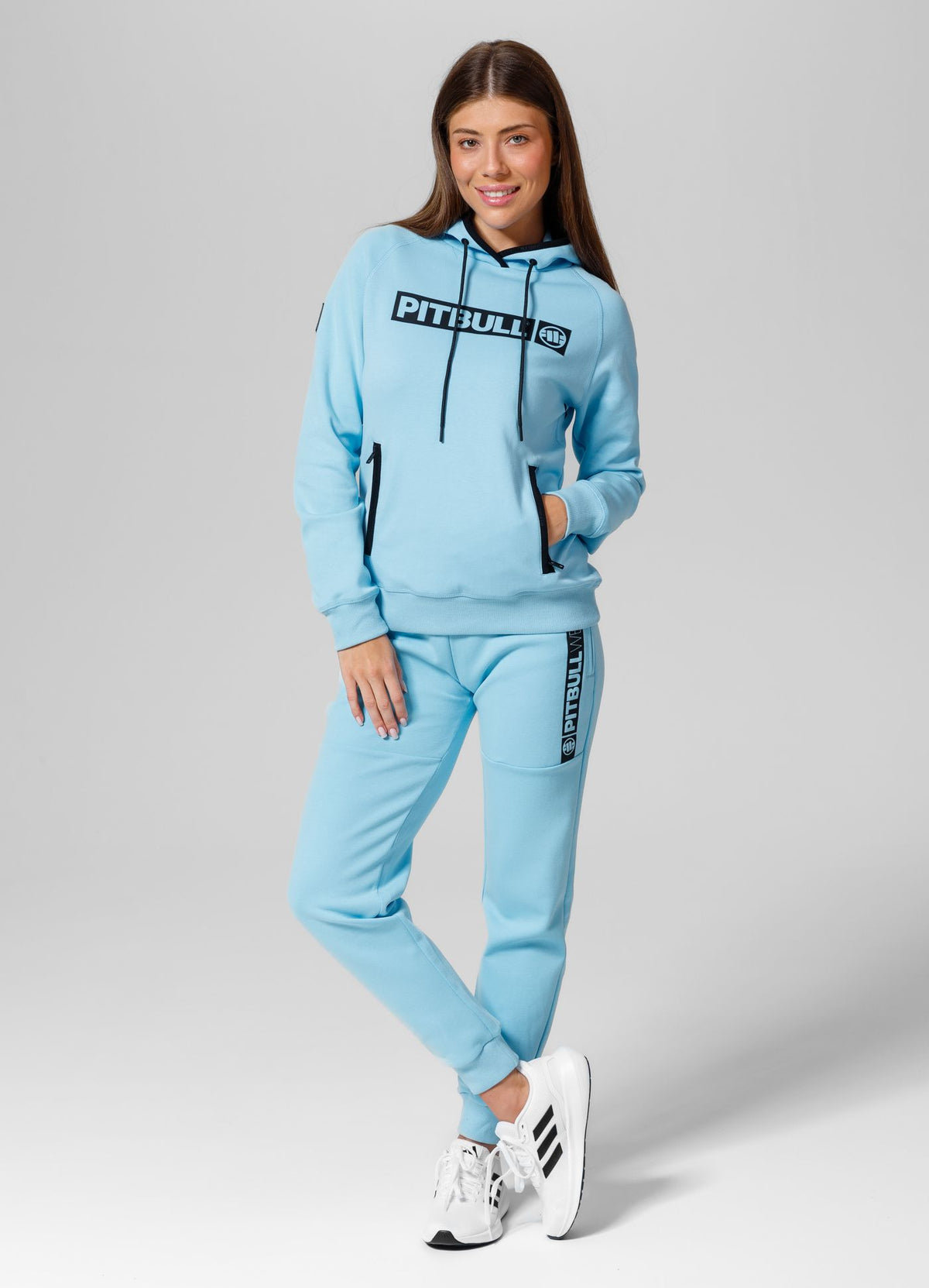 Ženska majica s kapuljačom Georgia - Baby blue