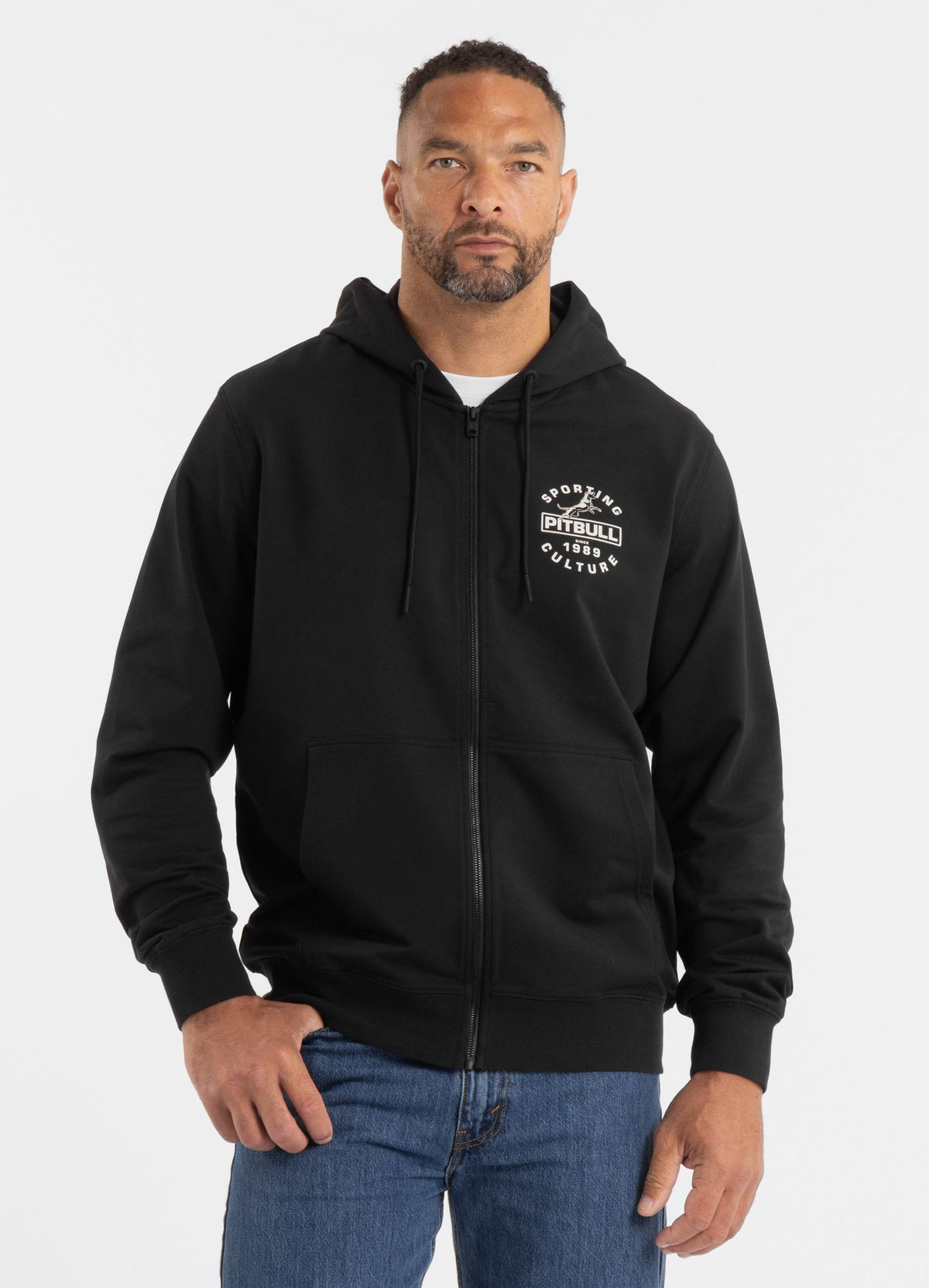 Men's Zip-up hoodie PHYSICAL CULTURE - Black