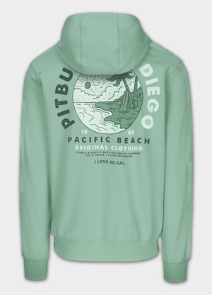 Men's Zip-up hoodie PLANET SURF - Mint