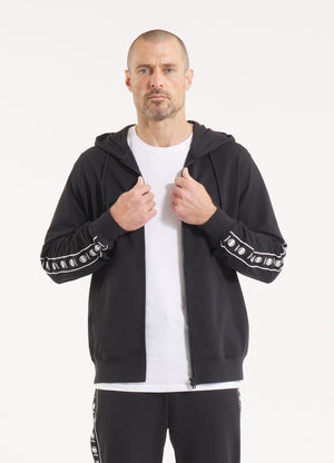 Men's Zip-up hoodie TAPE NUGGET - Black