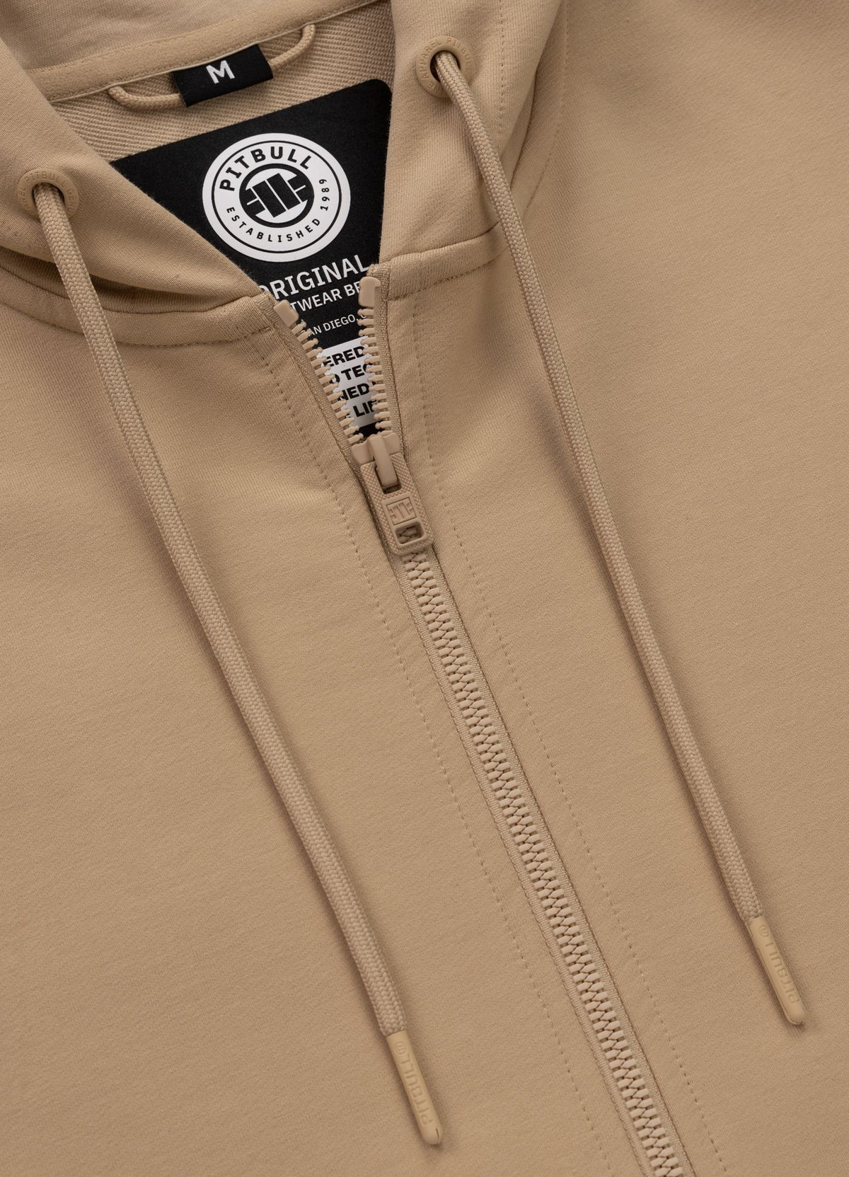 Men's Zip-up hoodie TAPE NUGGET - Light sand