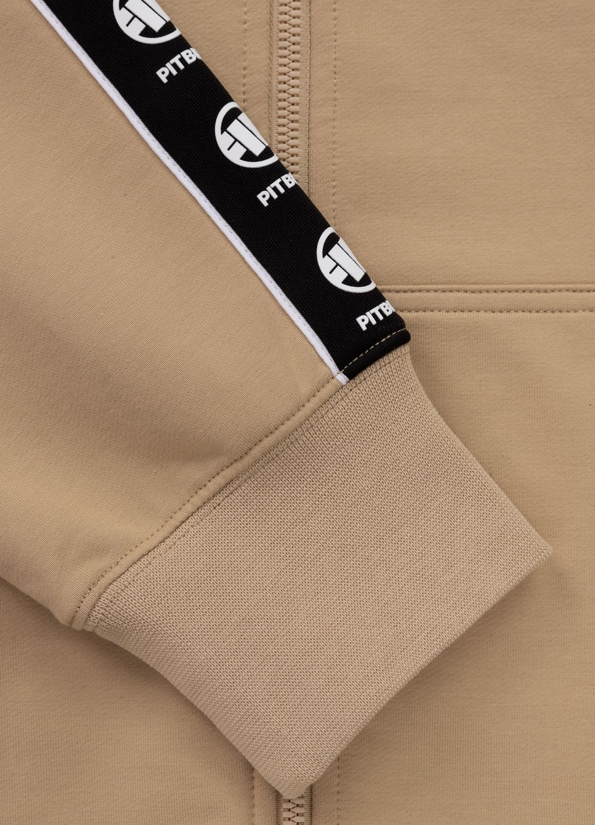 Men's Zip-up hoodie TAPE NUGGET - Light sand