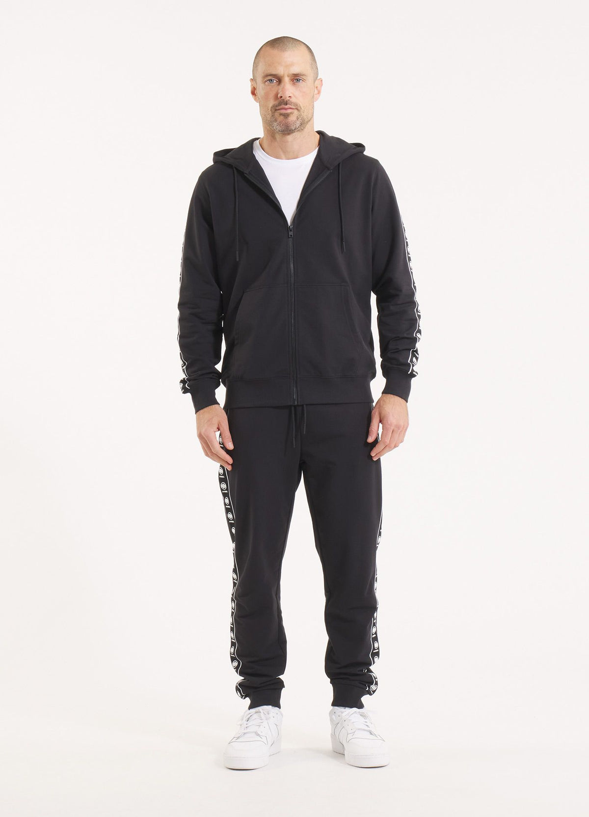 Men's Zip-up hoodie TAPE NUGGET - Black