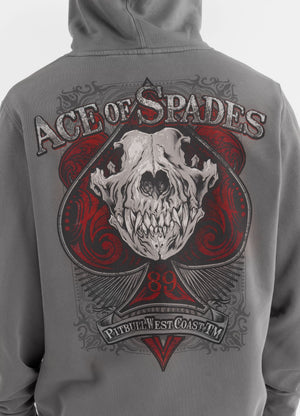 Men's Zip-up hoodie Washed ACE OF SPADES - Gray