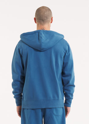 Men's Zip-up hoodie Washed Lancaster II - Shade blue