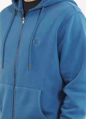 Men's Zip-up hoodie Washed Lancaster II - Shade blue