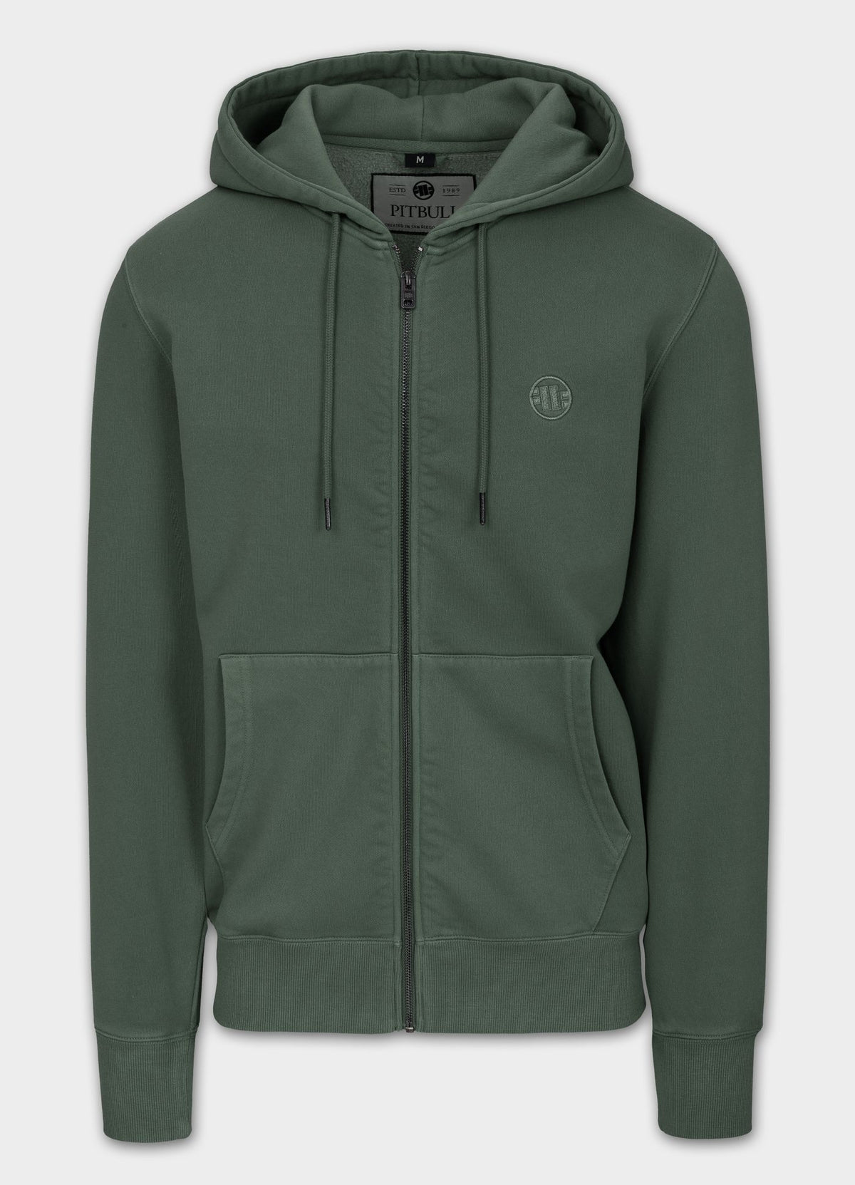 Men's Zip-up hoodie Washed Lancaster II - Washed green