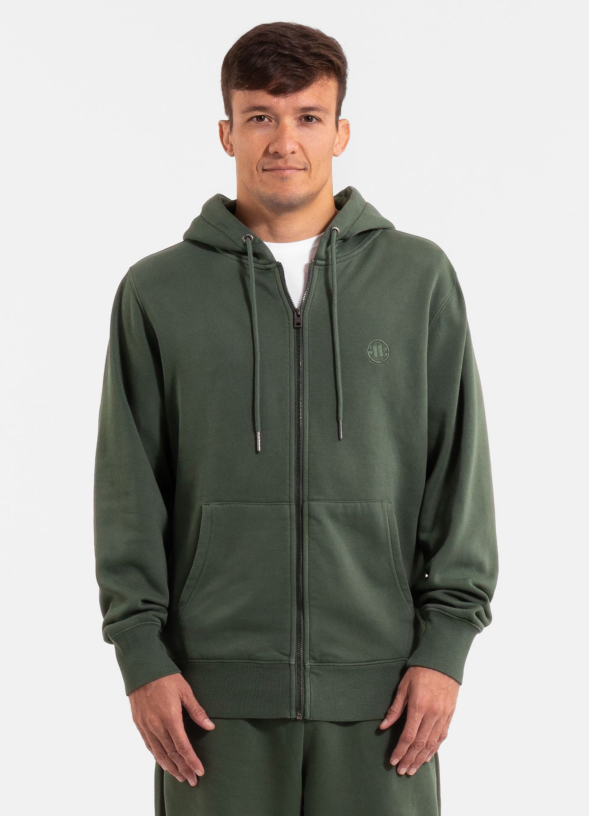 Men's Zip-up hoodie Washed Lancaster II - Washed green