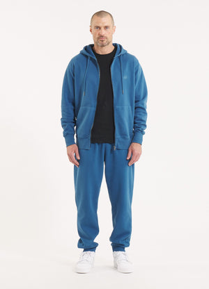 Men's Zip-up hoodie Washed Lancaster II - Shade blue