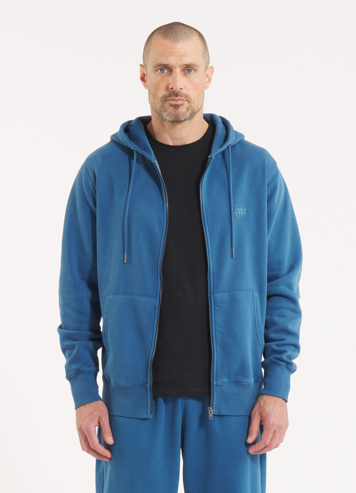 Men's Zip-up hoodie Washed Lancaster II - Shade blue