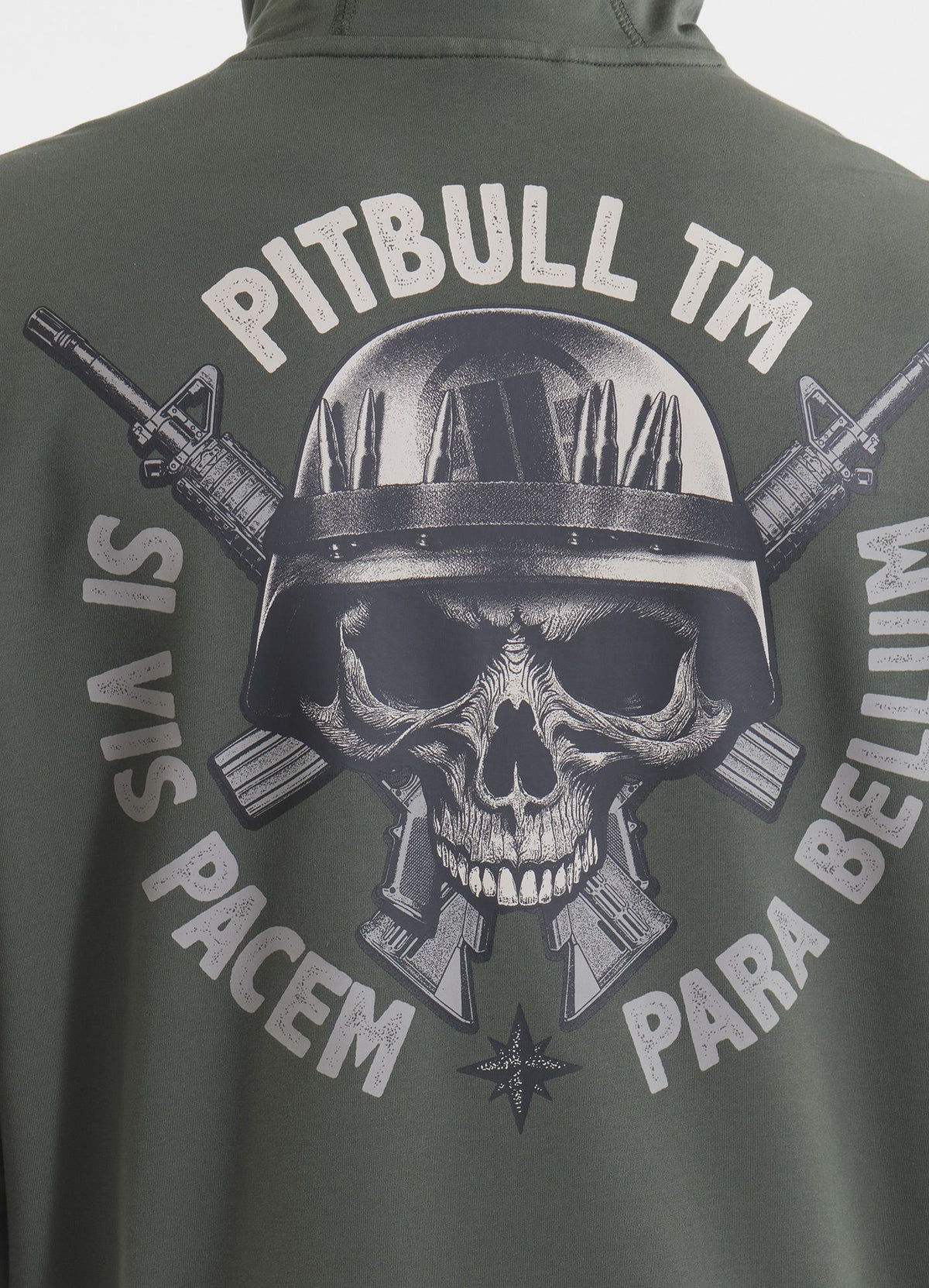 Muška majica s kapuljačom PARA BELLUM - zelena