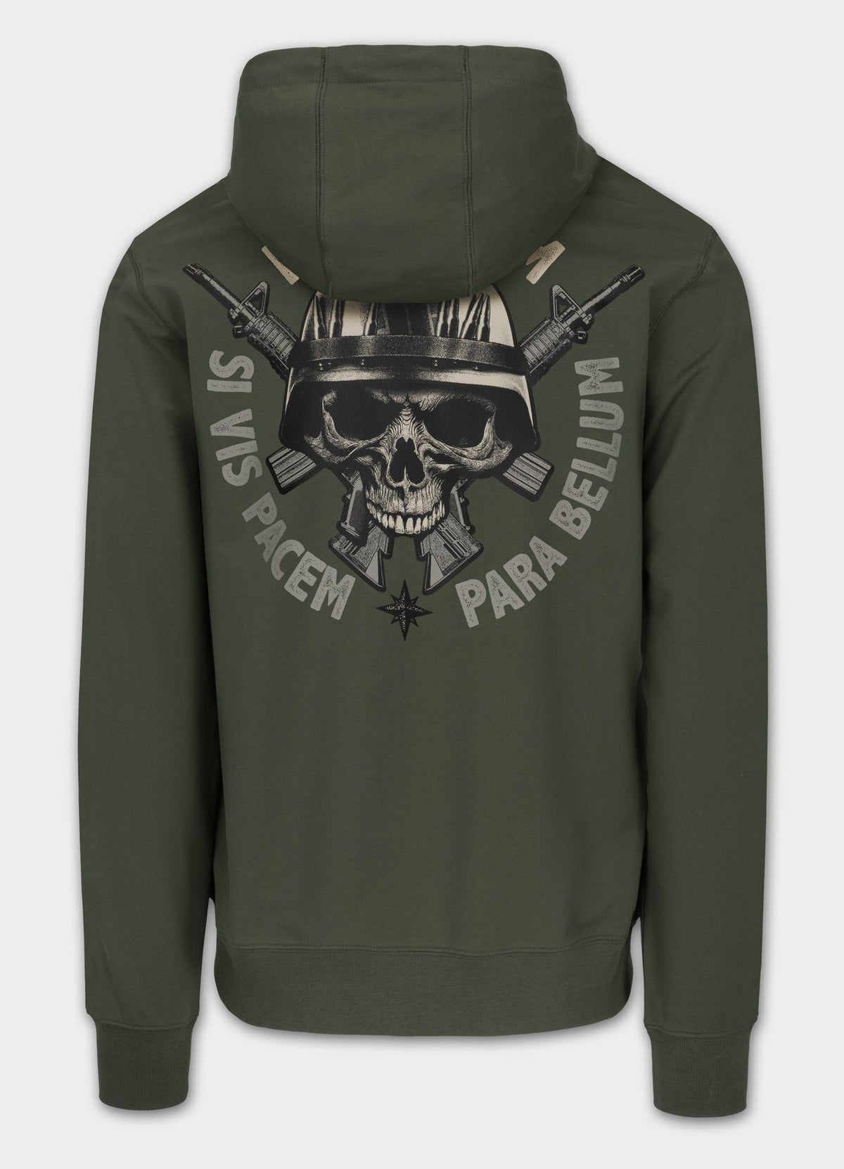 Muška majica s kapuljačom PARA BELLUM - zelena