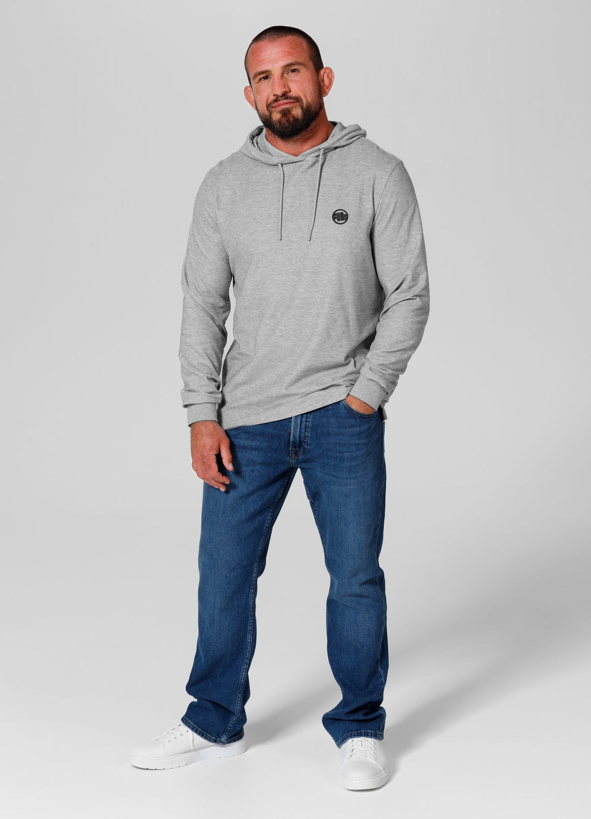 Muška majica s kapuljačom Pique Rockey - Grey Melange
