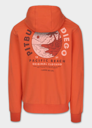 Men's Hoodie PLANET SURF - Salmon