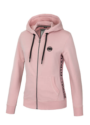 Ženska majica s kapuljačom na patentni zatvarač French Terry La Deta - Pink