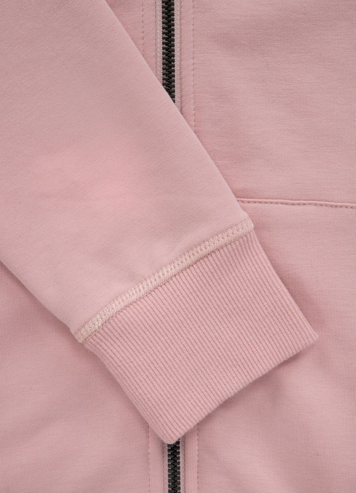 Ženska majica s kapuljačom na patentni zatvarač French Terry La Deta - Pink