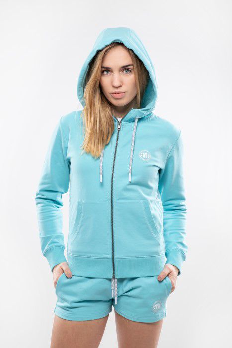 Hooded Zip Women French Terry Small Logo