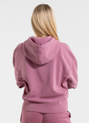 Women's zip-up hoodie Washed MANZANITA HEART - Pink