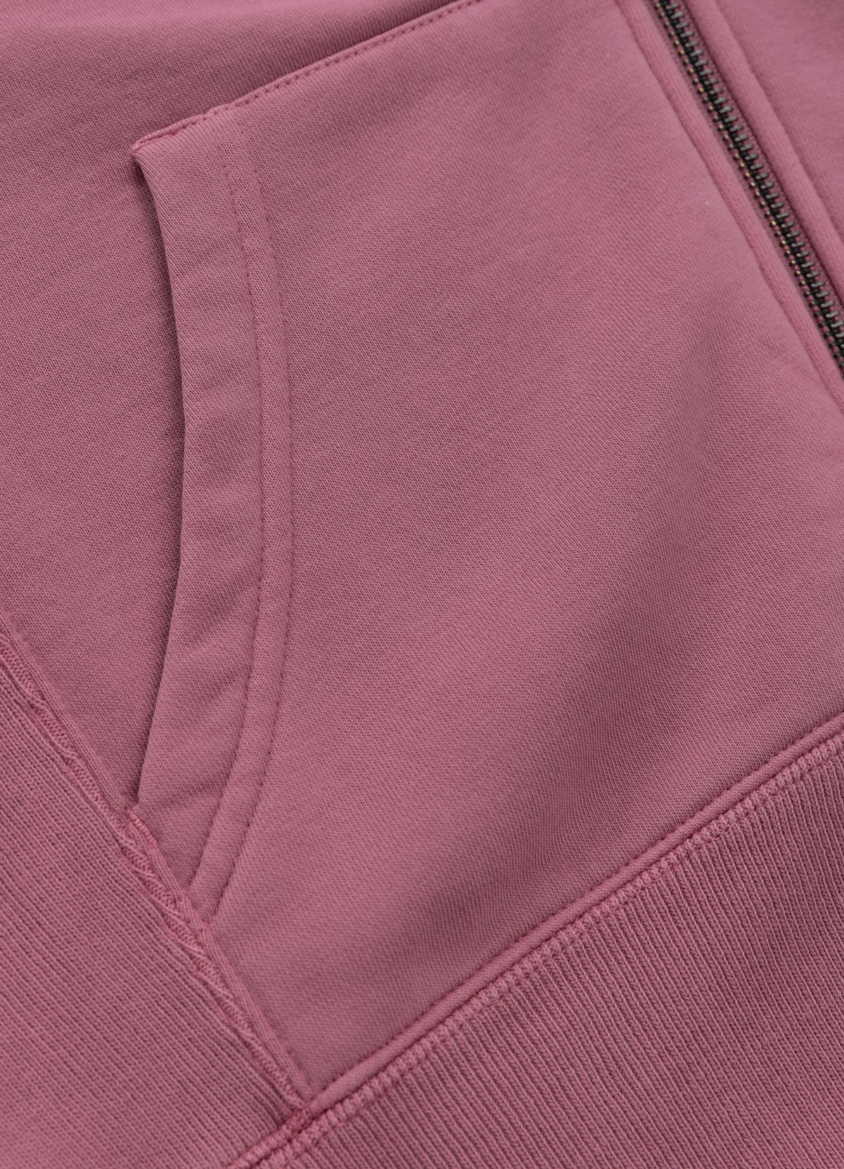 Women's zip-up hoodie Washed MANZANITA HEART - Pink