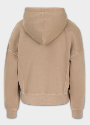 Women's zip-up hoodie Washed MANZANITA HEART - Sand