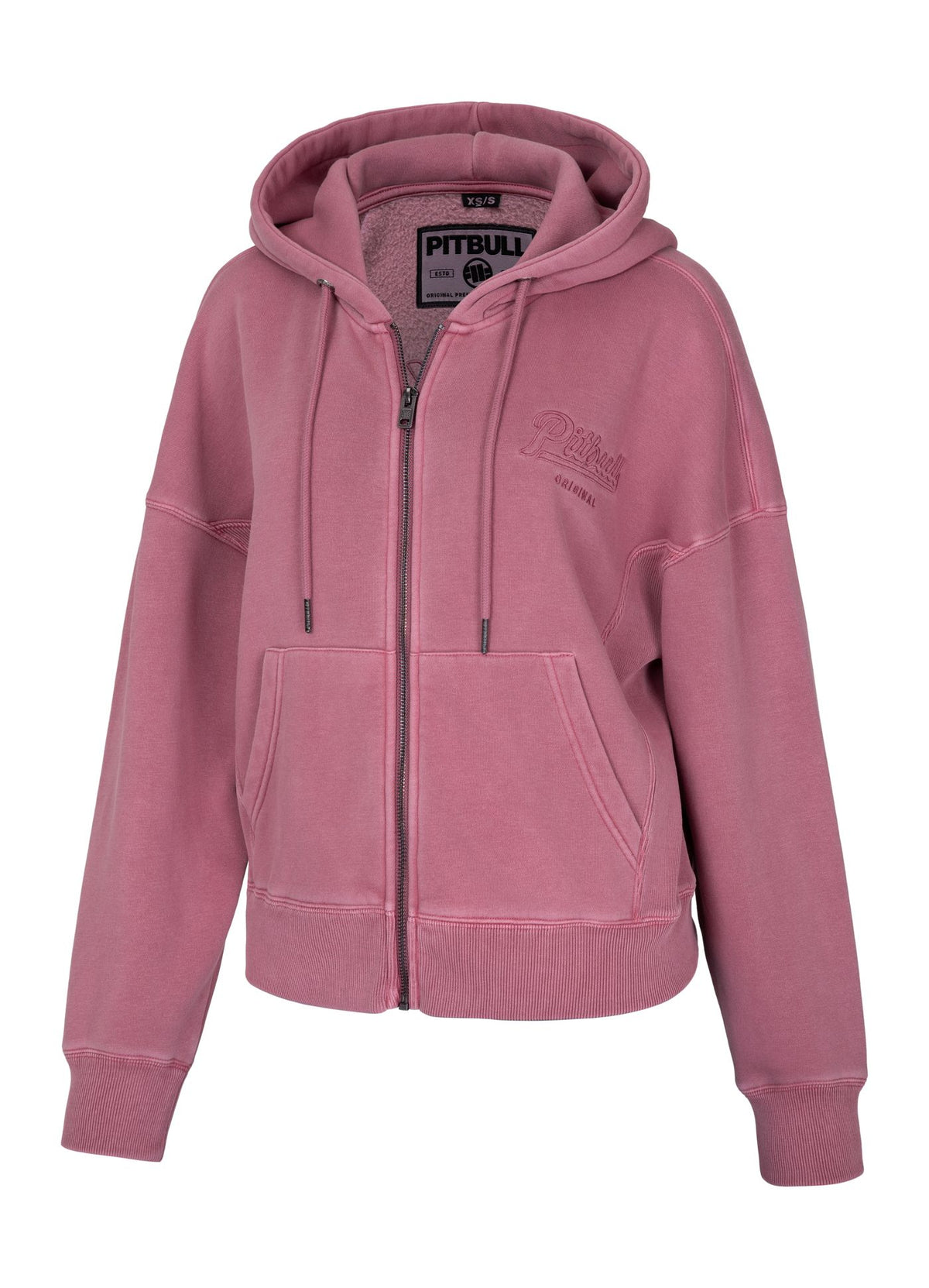 Ženska majica s kapuljačom na patentni zatvarač Washed Manzanita II