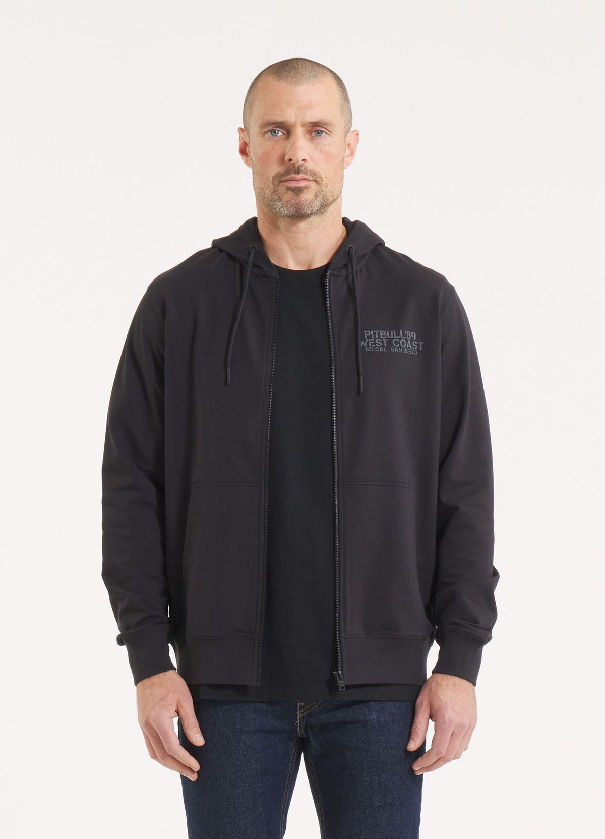 Men's Zip-up hoodie DRIVING - Black