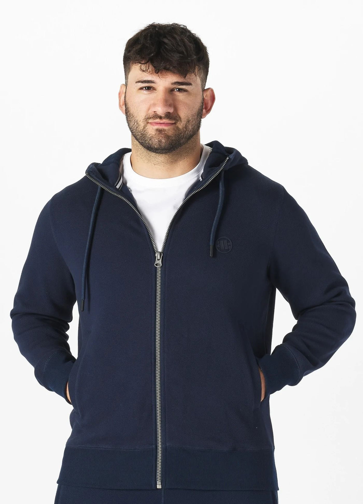 Men's Zip-up hoodie Pique Small Logo