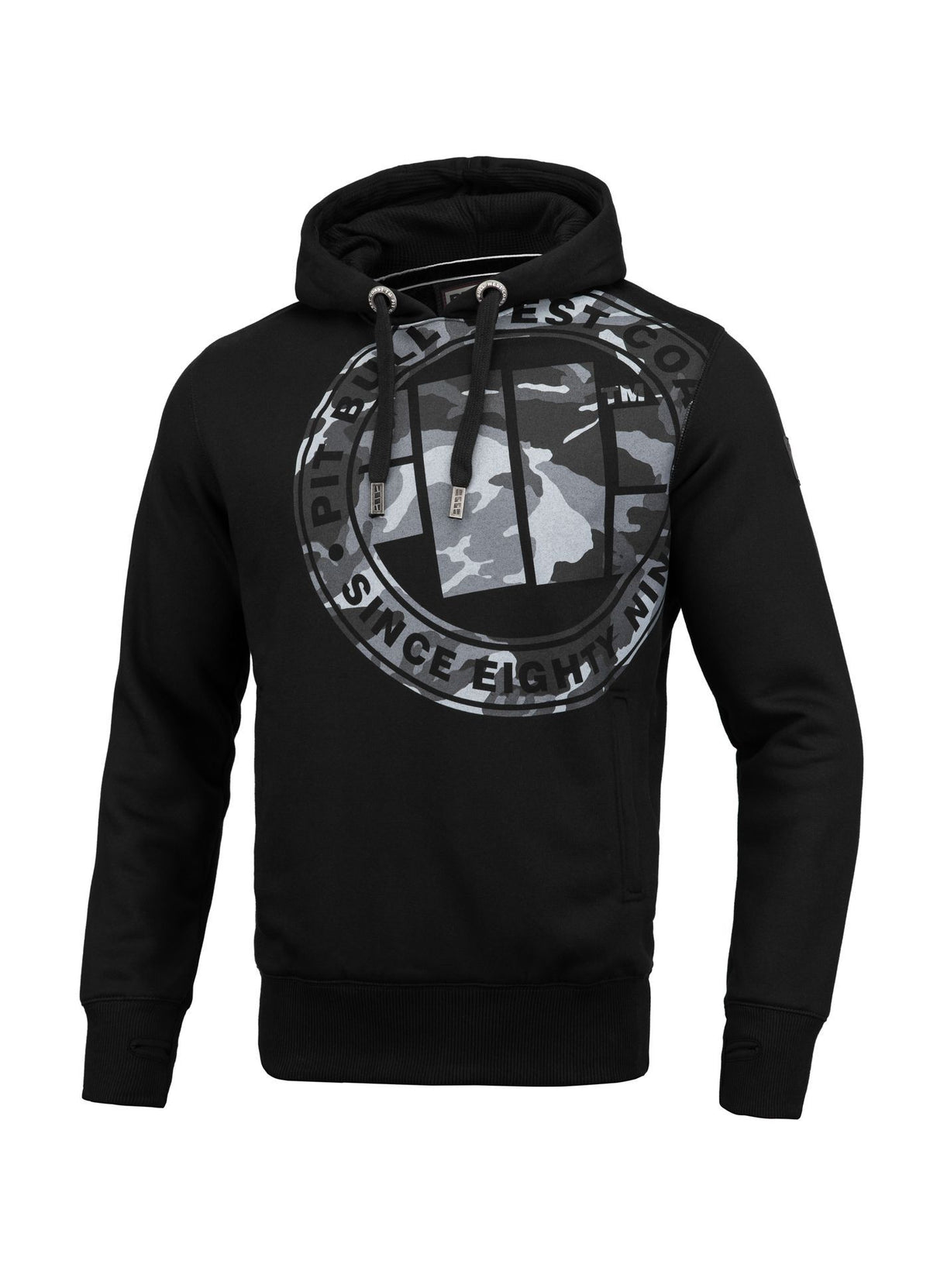 Hooded All Black Camo