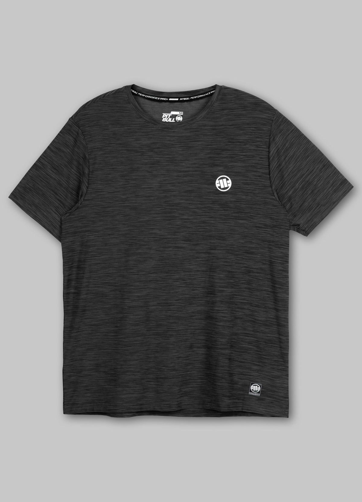 Men's T-Shirt Casual Sport Small Logo - Black Melange