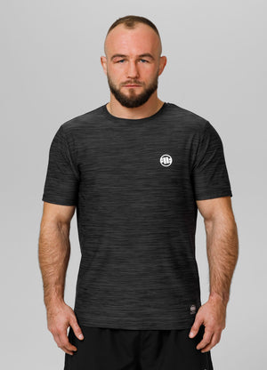 Men's T-Shirt Casual Sport Small Logo - Black Melange