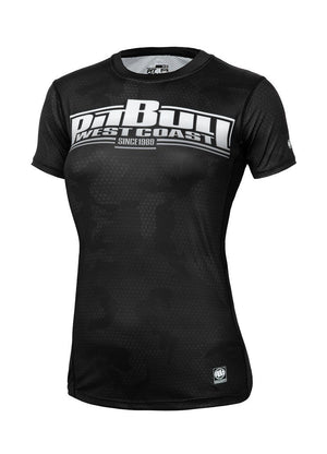 Women's T-Shirt Mesh Performance Pro plus Net All Black Camo Boxing