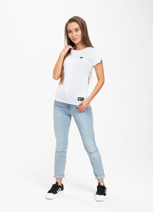 Ženska majica kratkih rukava lycra slim fit SMALL LOGO Bijela