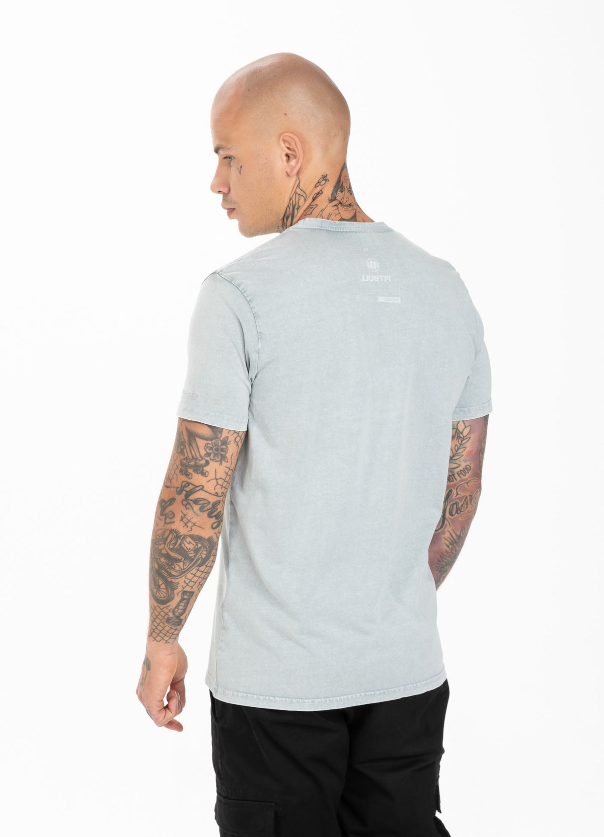 T-Shirt Denim Washed Circle Dog Pocket