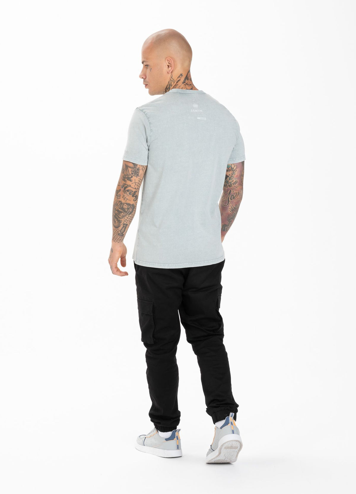 T-Shirt Denim Washed Circle Dog Pocket