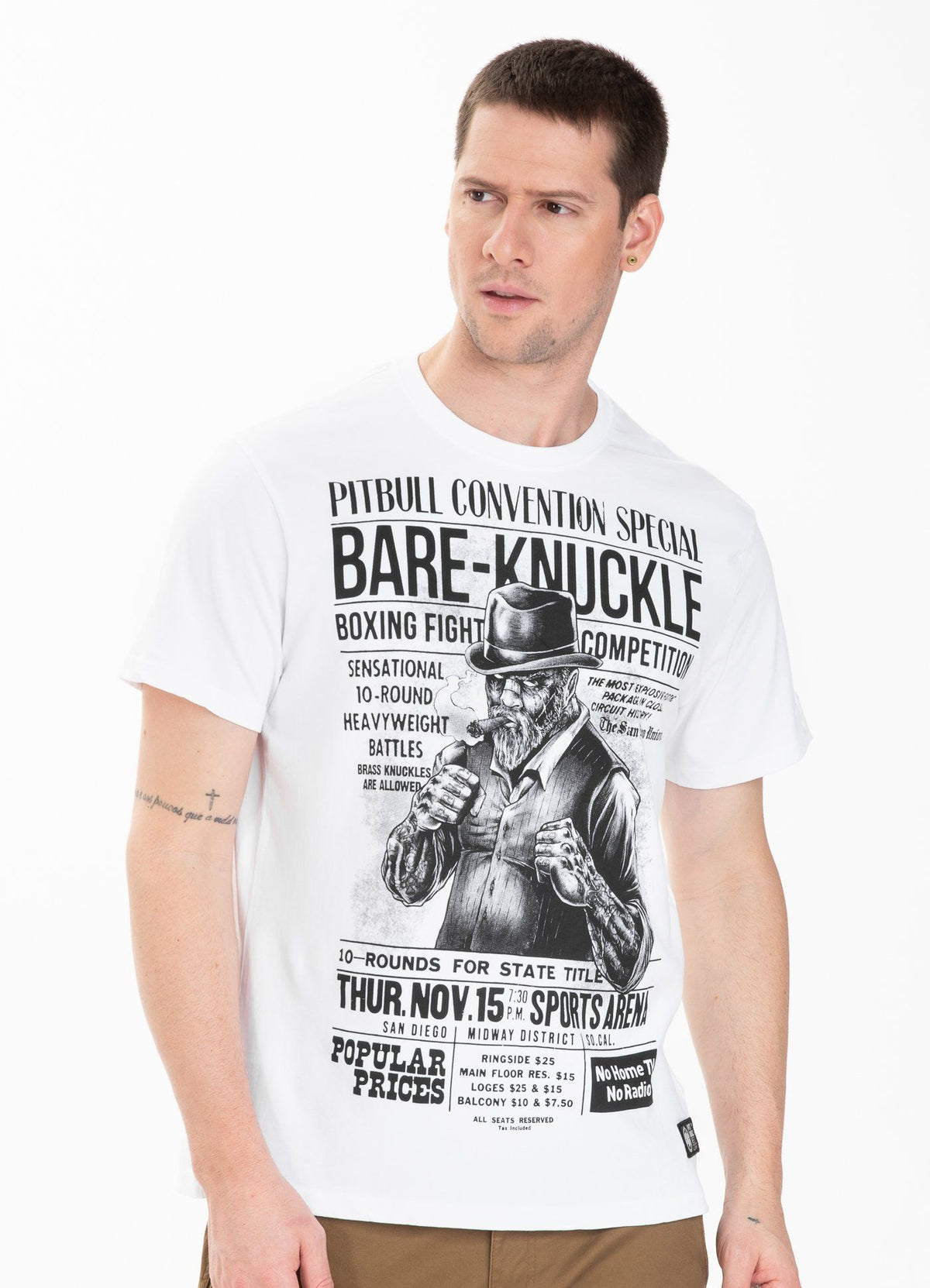 T-shirt Garment Washed Bare-Knuckle