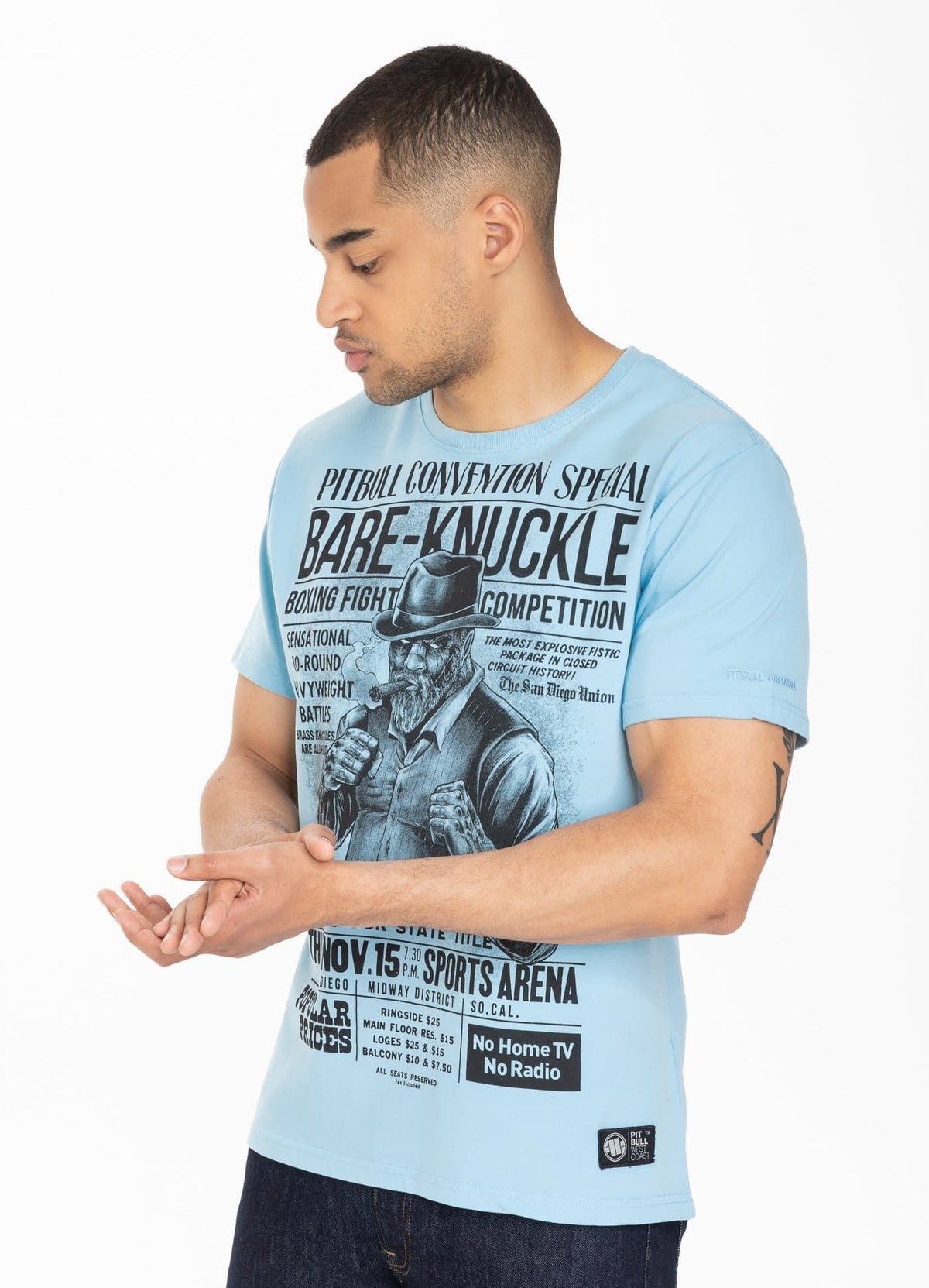 T-shirt Garment Washed Bare-Knuckle