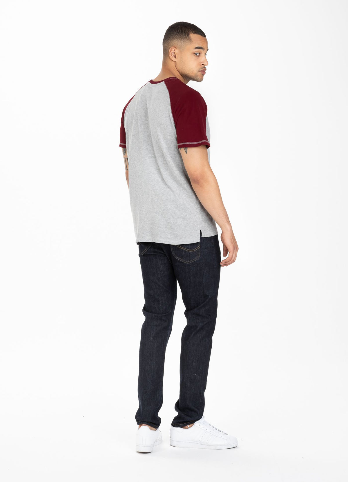 T-Shirt Garment Washed Raglan Small Logo