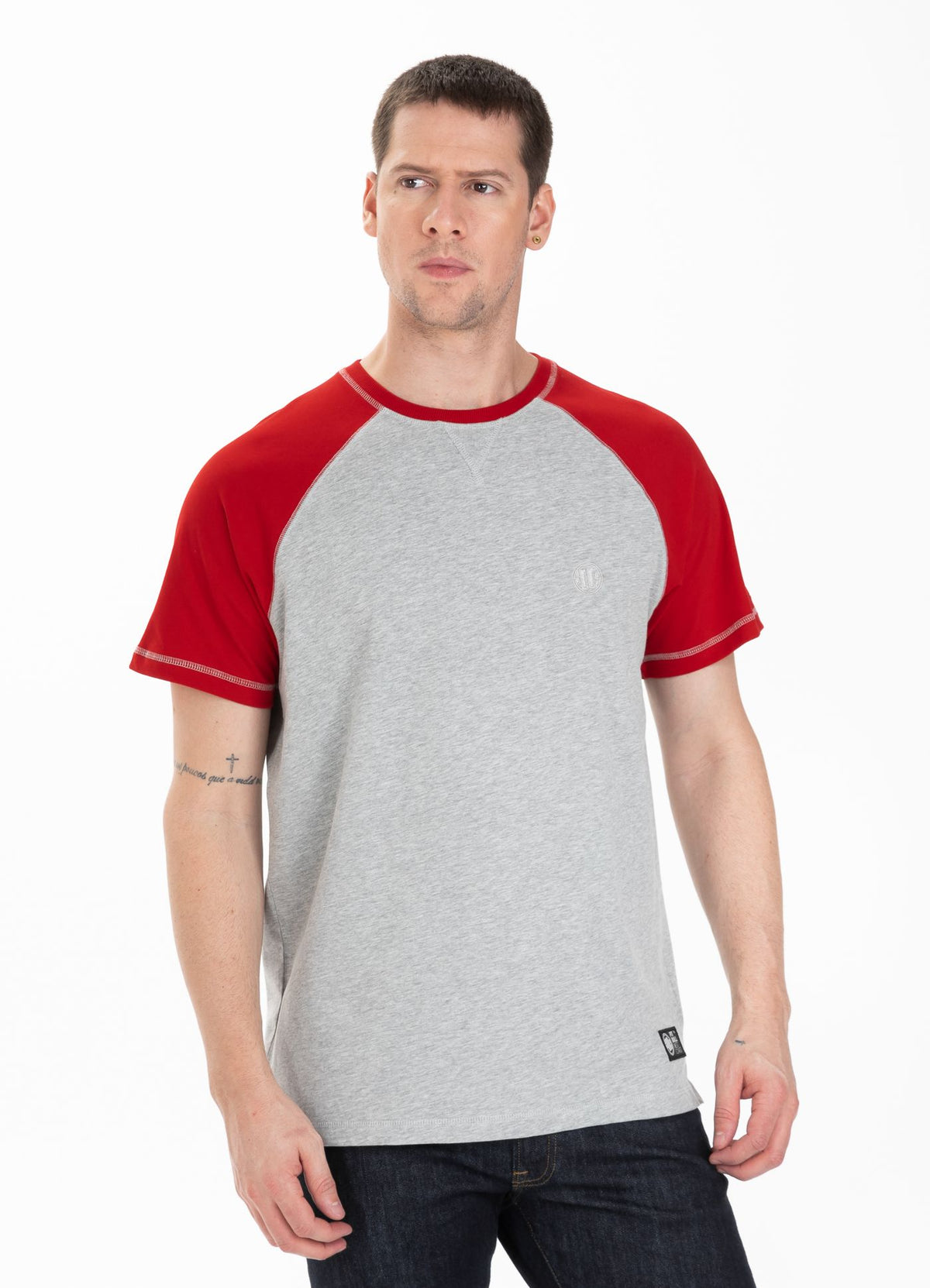 T-Shirt Garment Washed Raglan Small Logo